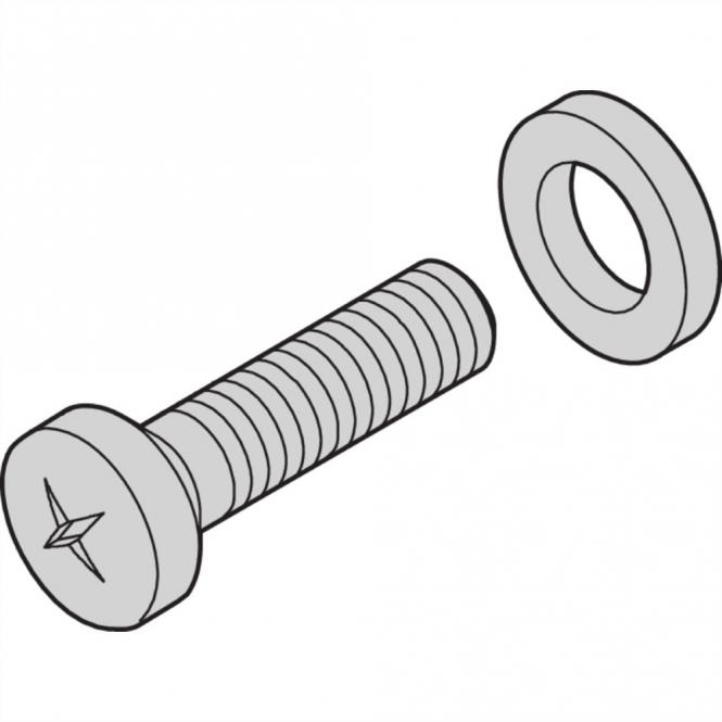 Schraube M5X10 und Beilagscheibe D5, 50ST 