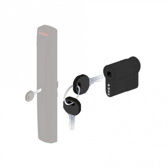 LOCK WITH LOCKABLE PUSH BUTTON, Schlosseinsatz 