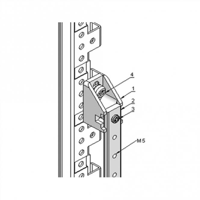 Kit de barres de mise à la terre pour terminaisons annulaires, 1900mm, 43 U 