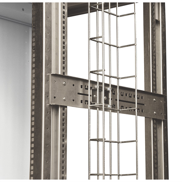 19-Zoll-Kabelpritsche zur vertikalen Kabelführung 