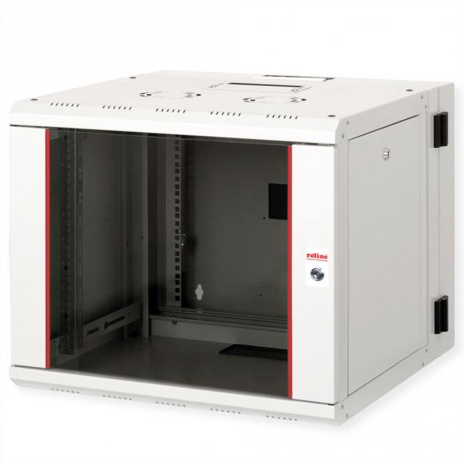 19-Zoll Wandgehäuse Pro 9 HE, 600x600 BxT zweiteilig schwenkbar grau 