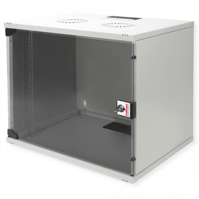 19-Zoll Wandgehäuse Basic 7 HE, 540x400 BxT Bausatz grau 