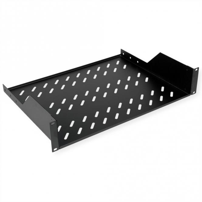 19-Zoll Fachboden 2 HE, 350 T, 25kg Tragkraft schwarz 