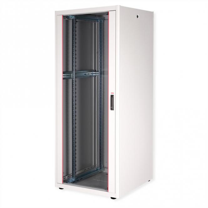 19-Zoll Netzwerkschrank Basic 42 HE, 800x800 BxT Glastür grau 