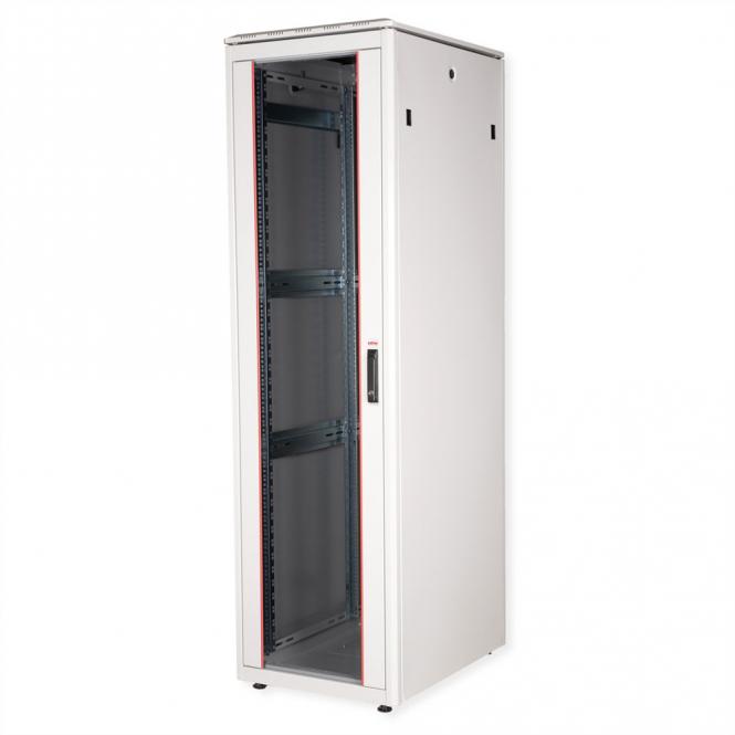 19-Zoll Netzwerkschrank Pro 42 HE, 600x800 BxT Glastür grau 