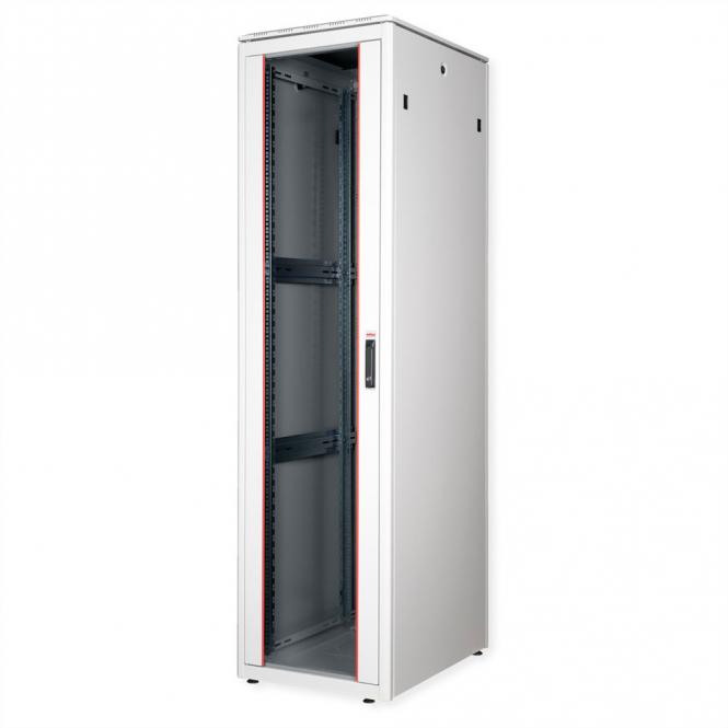 19-Zoll Netzwerkschrank Pro 47 HE, 600x800 BxT Glastür grau 
