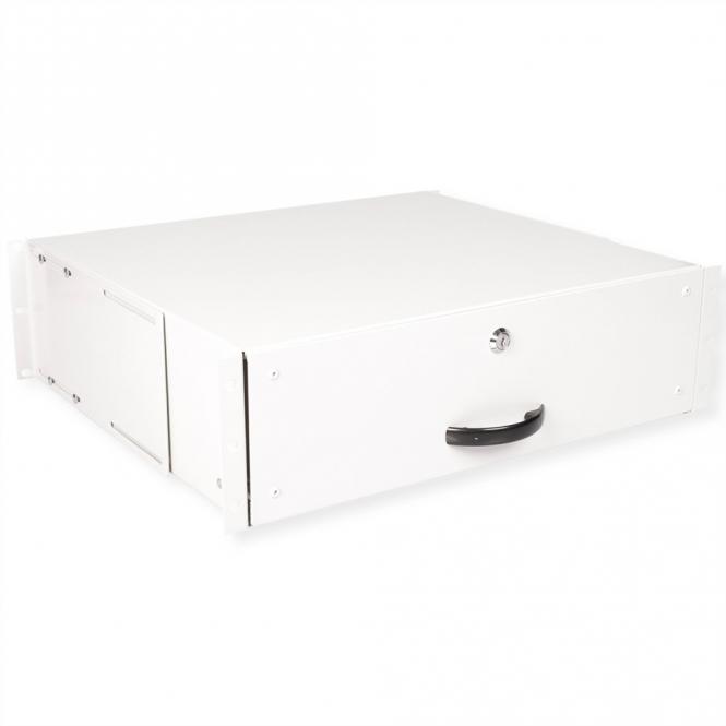 19-Zoll Tastatureinschub 3 HE, 400 T abschließbar grau 