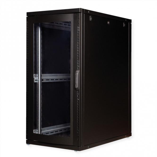 19-pouces Baie serveur Pro 26U, 600x1000 LxP noir Plexiglas 