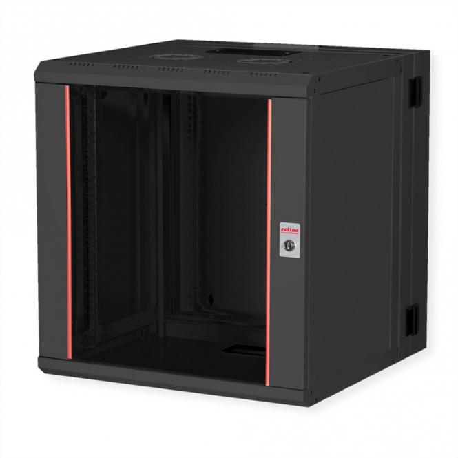 19-pouces Boîtier mural Pro 12U, 600x600 LxP pivotant en 2 parties noir 