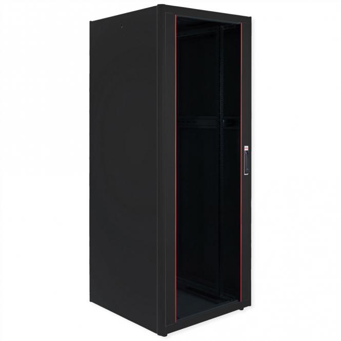 19-Zoll Netzwerkschrank Pro 42 HE, 800x800 BxT Glastür schwarz 