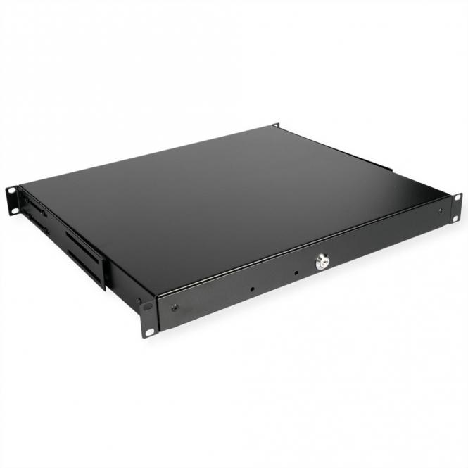 19-Zoll Tastatureinschub 1 HE, 400 T abschließbar schwarz 