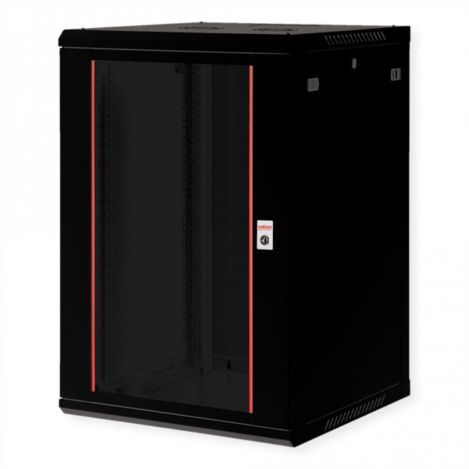 19-pouces Boîtier mural Basic Plus 18U, 600x600 LxP noir 