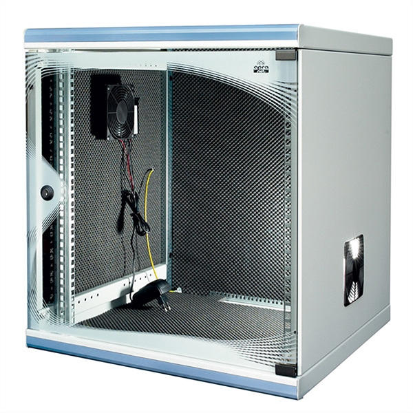 Optirack Silent passiv, 12HE, 612 x 555 x 600mm, schallgedämmt 