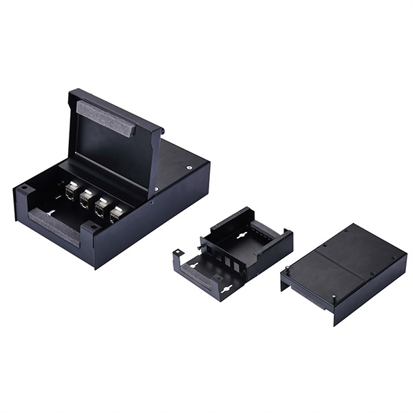 Wandgehäuse für 4x Keystones, schwarz 