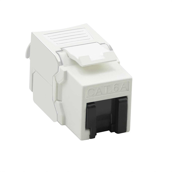 Keystone Cat.6A (Classe EA), RJ-45, non-blindé, sans outil, blanc 