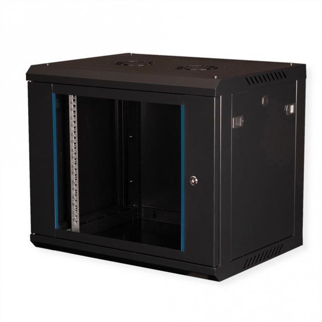 Boîtier mural 19 pouces 9U, 600 x 450mm, noir, kit à assembler 