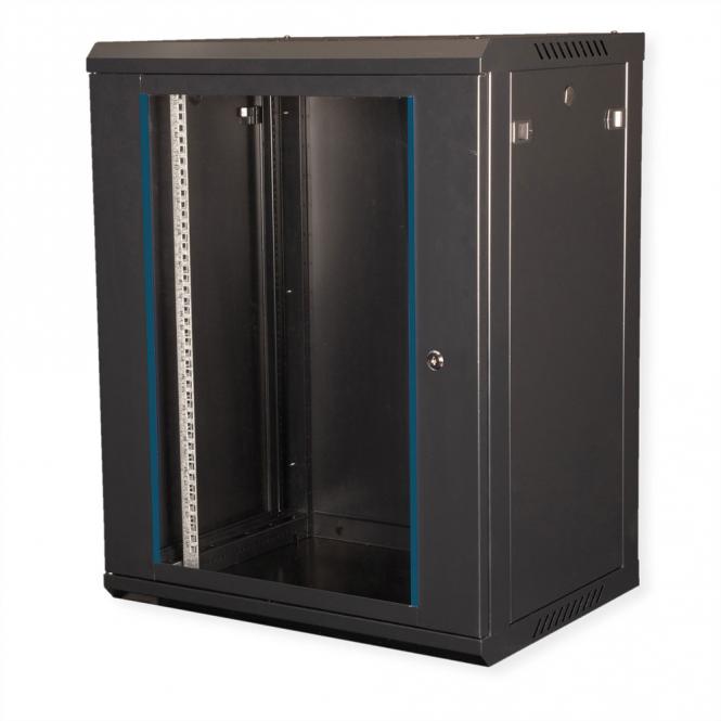 19-Zoll Wandgehäuse 15HE, 600x450mm schwarz, Bausatz 