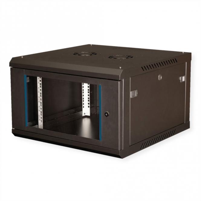 19-Zoll Wandgehäuse 6HE, 600x600mm schwarz, Bausatz 