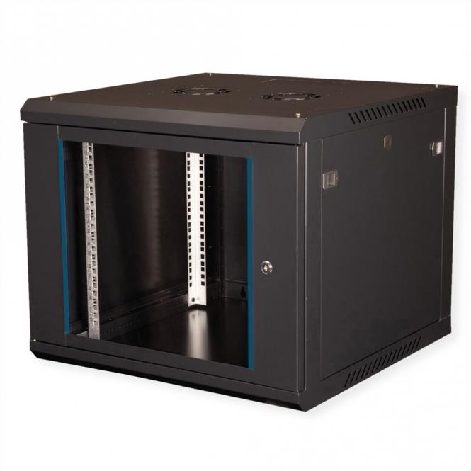 19-Zoll Wandgehäuse 9HE, 600x600mm schwarz, Bausatz 