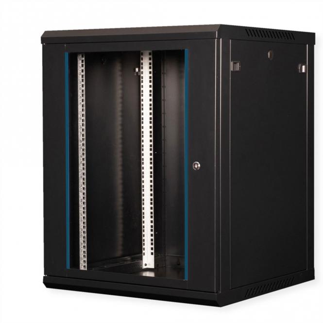 19-Zoll Wandgehäuse 15HE, 600x600mm schwarz, Bausatz 