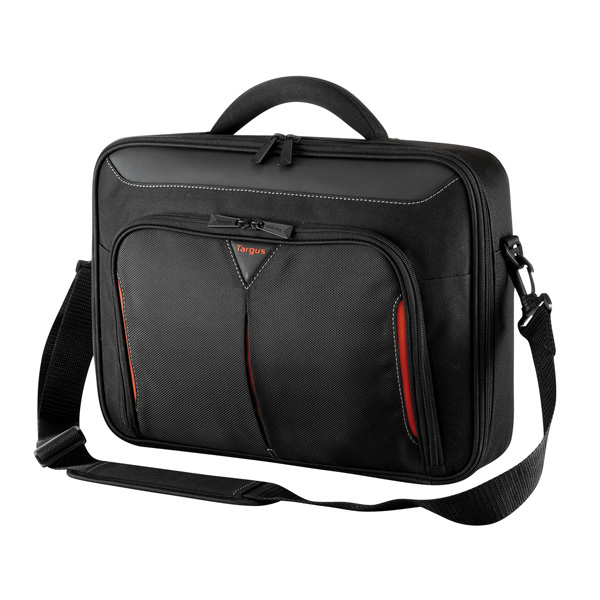 Notebooktasche Classic+, 39,6cm, 15,6-Zoll, schwarz-rot 