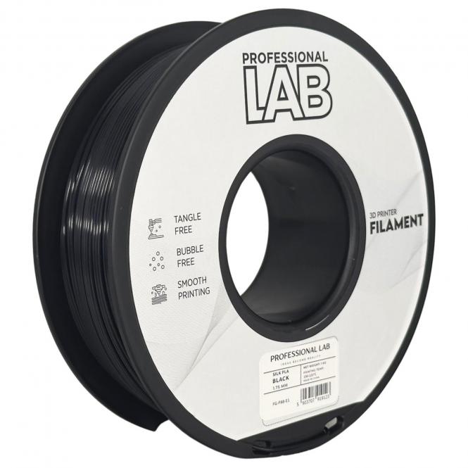 Silk PLA schwarz, Prof. Lab, Schwarz C 