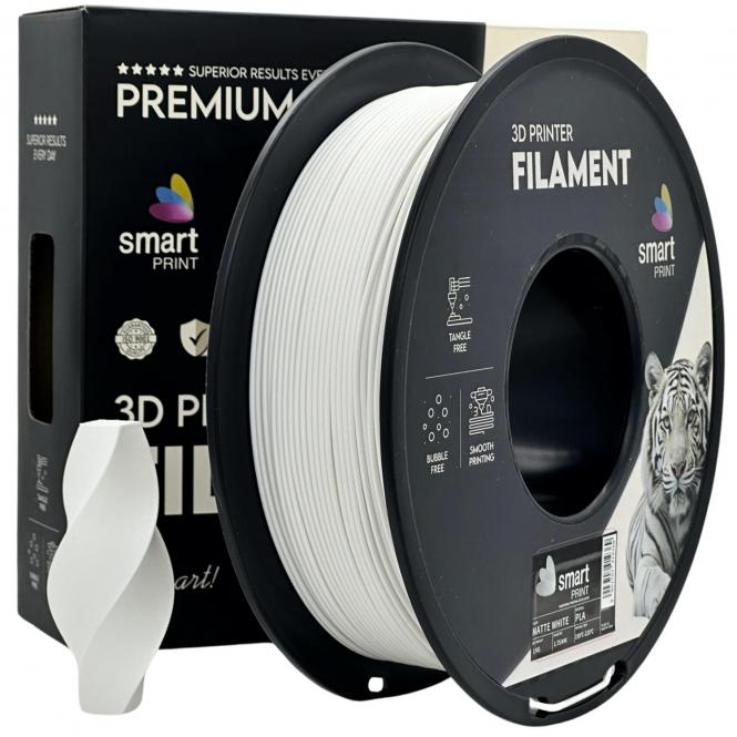 PLA mattweiß, Smart Print, Weiß 