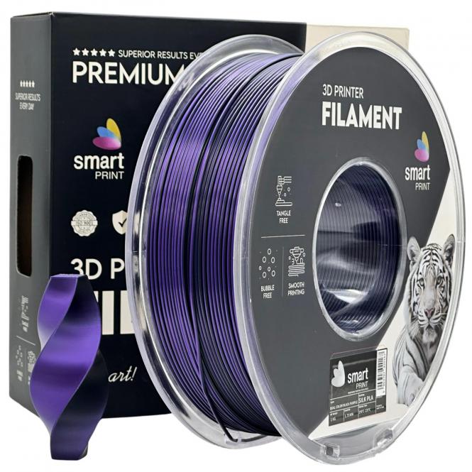 PLA Silk bicolore noir-violet, Smart Print, Noir C, 2592 C 