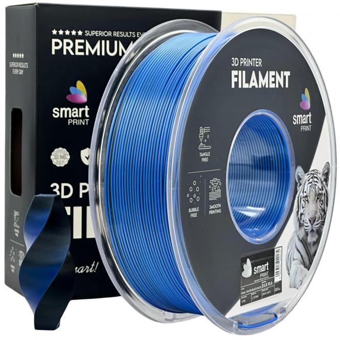 PLA Silk bicolore noir-bleu, Smart Print, Noir C, 300 C 