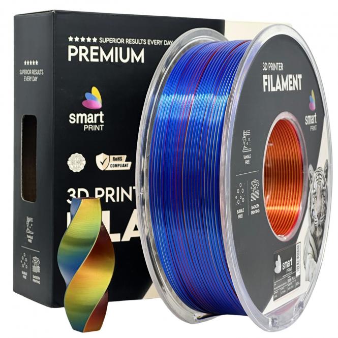 PLA Silk tricolore (rouge, jaune, bleu), Smart Print, 186°C, 109°C, 300°C 