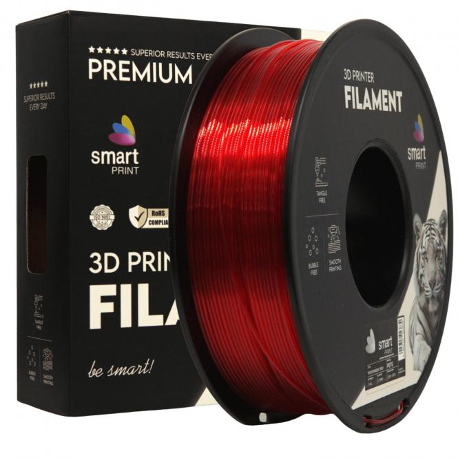PETG rouge transparent, Smart Print, 186°C 