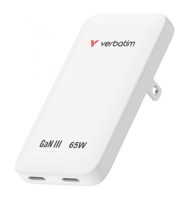 Chargeur mural Essentials Slim GaN 65W (États-Unis/UE/Royaume-Uni), blanc 