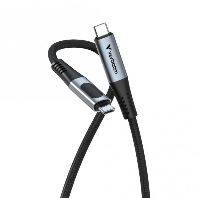 Synchronisieren + Aufladen: USB-C auf USB-C, 100W, Display, 120cm 