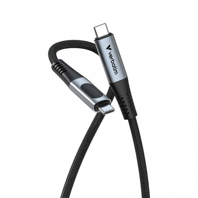 Synchronisieren + Aufladen: USB-C auf USB-C, 240W, 40Gbit/s, Display, 120cm 