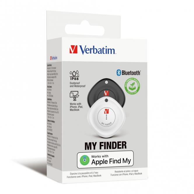 MYF-02 Localisateur d'objets Bluetooth, lot de 2, noir/blanc 