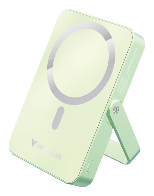 Charge n Go  magnetische kabellose Powerbank mit Ständer  10.000 mAh, grün 