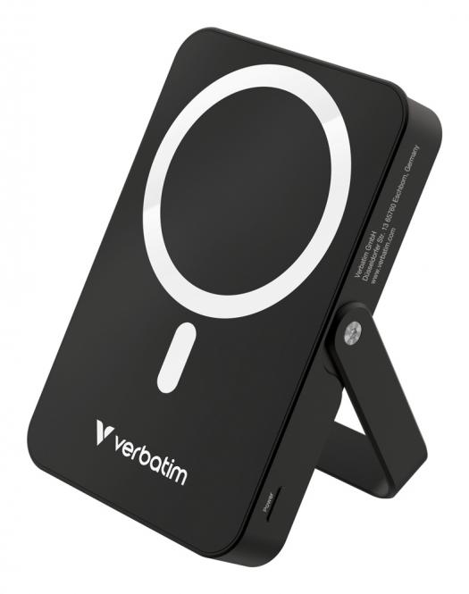 Charge n Go  magnetische kabellose Powerbank mit Ständer  10.000 mAh, schwarz 