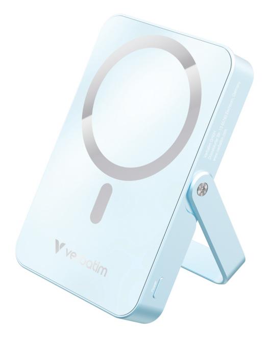 Charge n Go  magnetische kabellose Powerbank mit Ständer  10.000 mAh, blau 