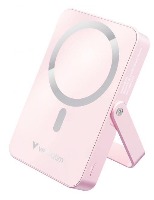 Charge n Go  magnetische kabellose Powerbank mit Ständer  10.000 mAh, rosa 
