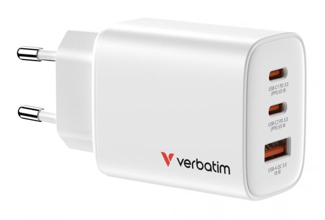 Essentials GaN-Ladegerät 65W, EU-Stecker, weiß 