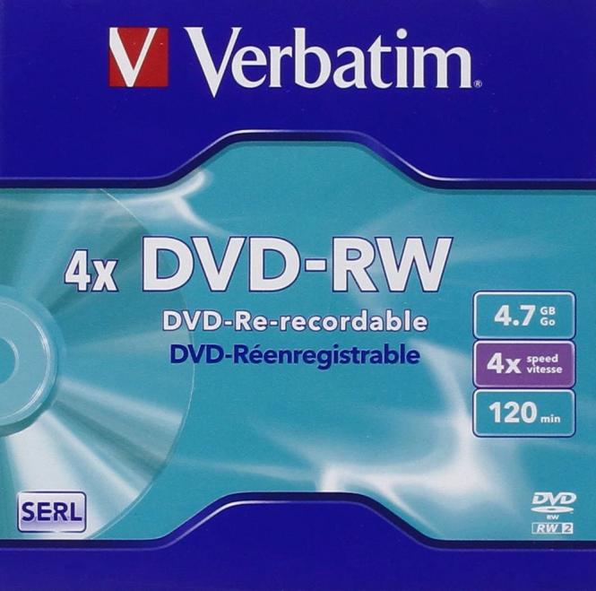 DVD-RW argent mat 4x, lot de 5 