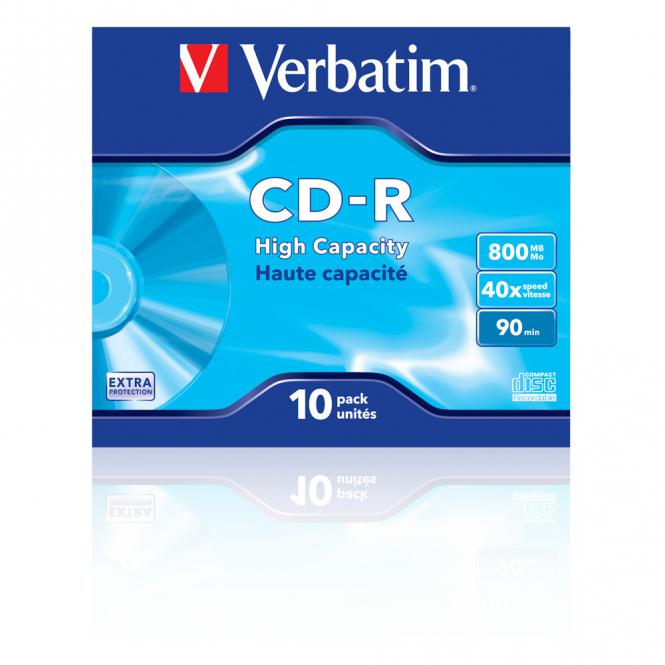 CD-R haute capacité 800 Mo 40x, lot de 10 