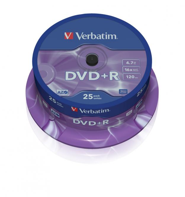 DVD+R argent mat, lot de 25 