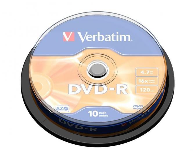 DVD-R argent mat 4,7 Go, lot de 10 