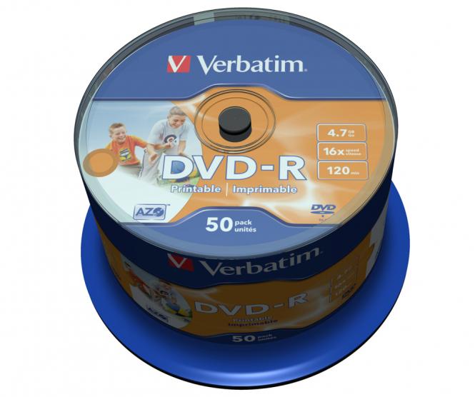43533 DVD vierges DVD-R 4,7 Go, lot de 50 pièces 