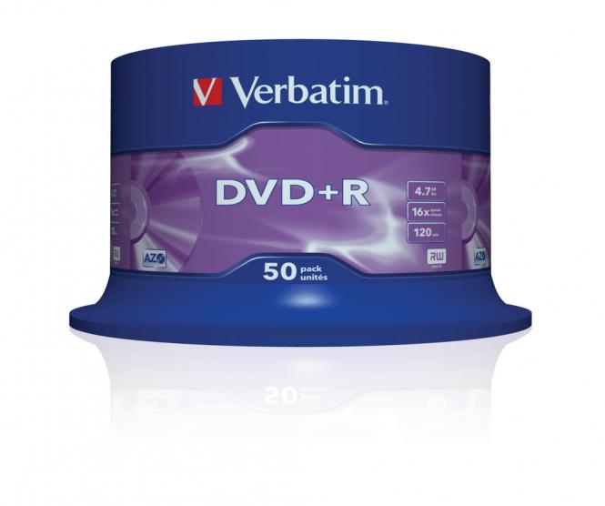 DVD+R argent mat, 50 pièces 