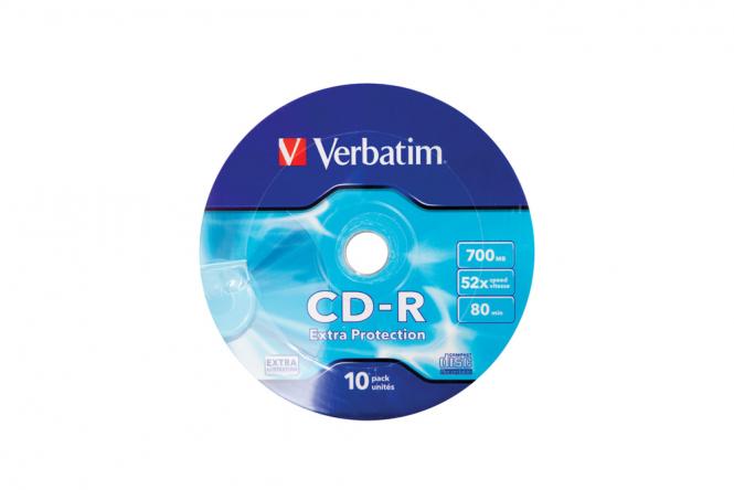 CD-R 52X 700 Mo, lot de 10, emballage OPS, EP, 10 pièces 