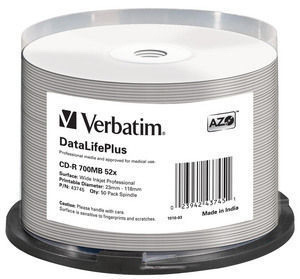 CD-R 52x DataLifePlus 700 Mo, lot de 50 pièces 