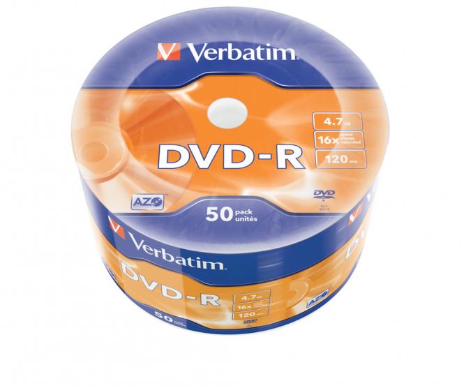 Lot de 50 DVD-R argentés mats en bobine 