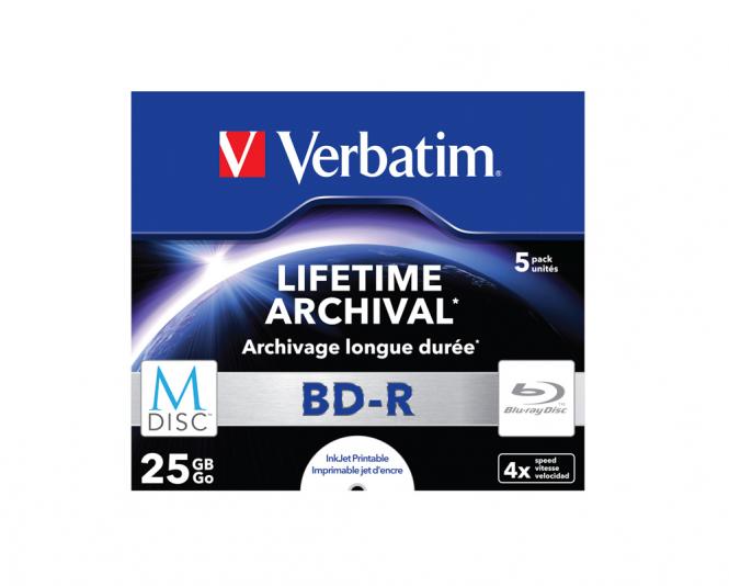 M-Disc 4x BD-R 25 Go, lot de 5 